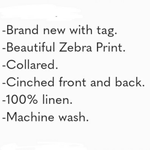 Charter Club 100% Linen Luxury Zebra Print Blouse XL - Picture 13 of 13